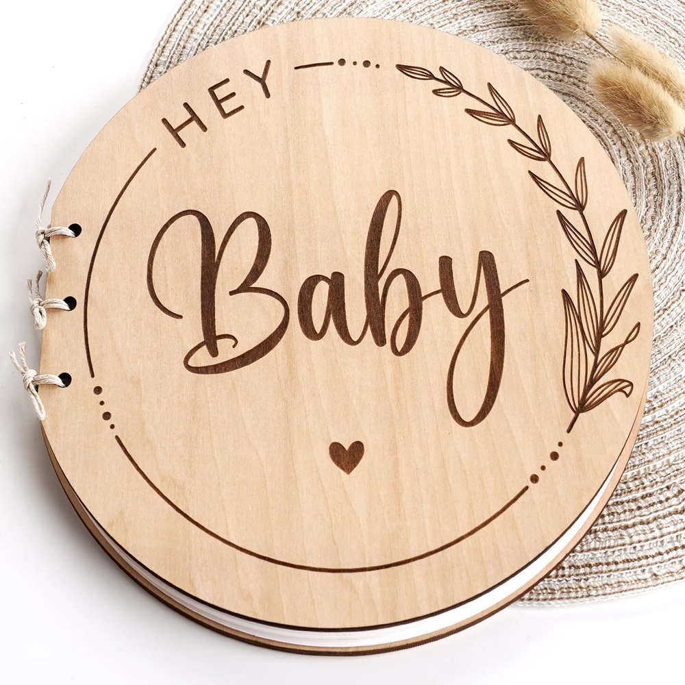 HOUSM Baby Shower Guest Book Alternatives, Baby Shower Book Guest for Girl Boy, Baby Shower Sign in Guest Book, Advice Guestbook Keepsake Gift for Newborn-32Pages