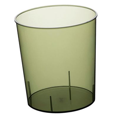Outanaya Large Capacity Transparent Trash Can Decorative Garbage Storage Container for Kitchen Office and Living Pet Material Stylish Design XL Green