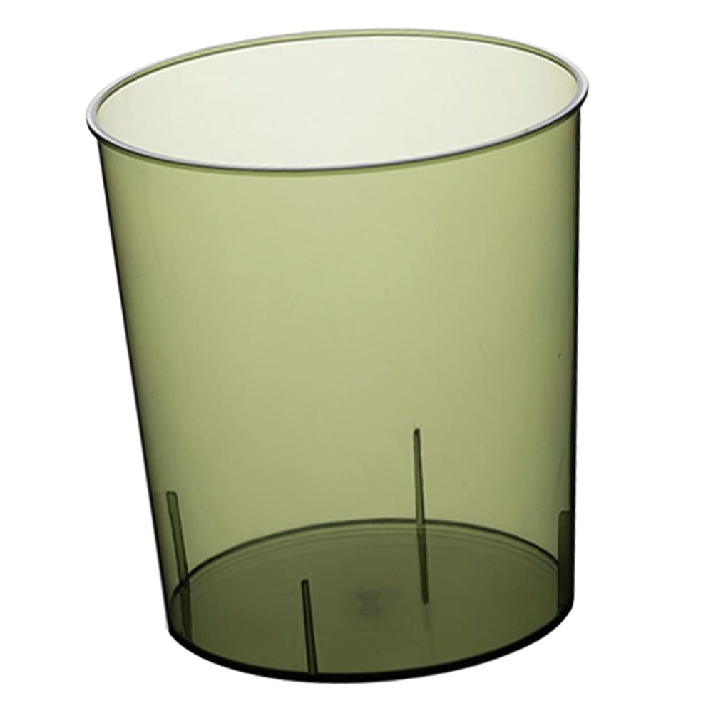 Outanaya Large Capacity Transparent Trash Can Decorative Garbage Storage Container for Kitchen Office and Living Pet Material Stylish Design XL Green