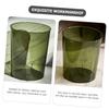 Outanaya Large Capacity Transparent Trash Can Decorative Garbage Storage Container for Kitchen Office and Living Pet Material Stylish Design XL Green view 2