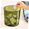 Outanaya Large Capacity Transparent Trash Can Decorative Garbage Storage Container for Kitchen Office and Living Pet Material Stylish Design XL Green view 3