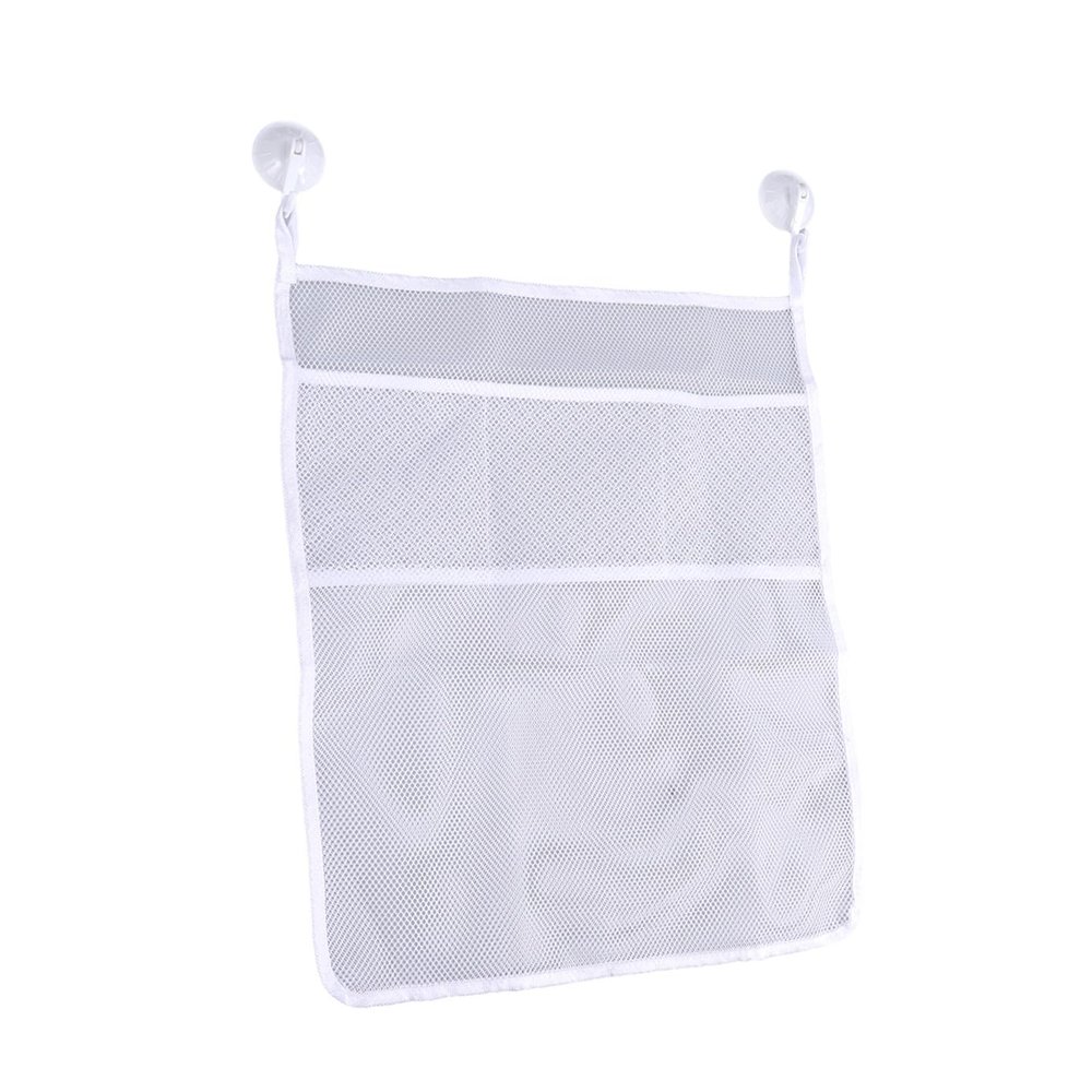 Bathtub Toy Organizer Set Mesh Storage Bag with Suction Hooks