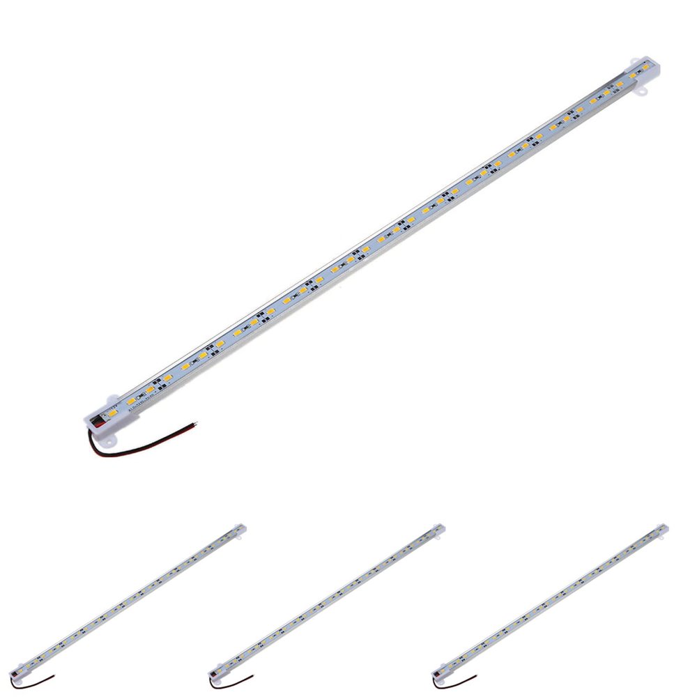 Baglaum 4Pcs 50CM 5630 SMD 36 LED Warm White Aluminium Rigid Strip Bar Light Lamp
