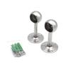 Zerodeko 2set Stainless Steel Round Head Seat Diameter Closet Pole Socket Rustproof for Curtain Rods view 2