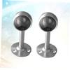 Zerodeko 2set Stainless Steel Round Head Seat Diameter Closet Pole Socket Rustproof for Curtain Rods view 3