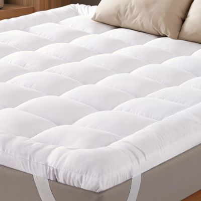 Ultra Soft Twin XL Mattress Topper - Cloud-Like Mattress Pad for Back Pain Relief - Breathable Cooling Material for Hot Sleepers, White