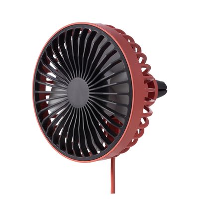 Amosfun Car Fan Usb Cooling Fan for Vehicles Angle Quiet Lightweight Red Accessory for Travel and Comfort Cars Trucks Suvs