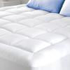 Cloud-Like Queen Mattress Topper - 100% Cotton Top Mattress Pad for Back Pain Relief - Breathable & Naturally Cooling for Hot Sleepers, White view 1