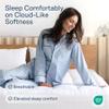 Cloud-Like Queen Mattress Topper - 100% Cotton Top Mattress Pad for Back Pain Relief - Breathable & Naturally Cooling for Hot Sleepers, White view 2