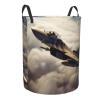 Aircraft Circular Hamper,Laundry Baskets with Handles,Bathroom Collapsible Laundry Hamper view 2