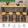 Modern Wooden Bar Table,Rectangle Console Sofa Table,Counter Height Dining Table Long Breakfast Kitchen Bar Table, Narrow Table For Home Bar, Table (Size:120x30x100cm,Color:Light walnut + white frame) view 2