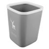Zerodeko Trash Can Grey Simple Design No Lid Wastebasket for Bathroom Bedroom Kitchen Living Room Versatile Garbage Container for Everyday Use view 1