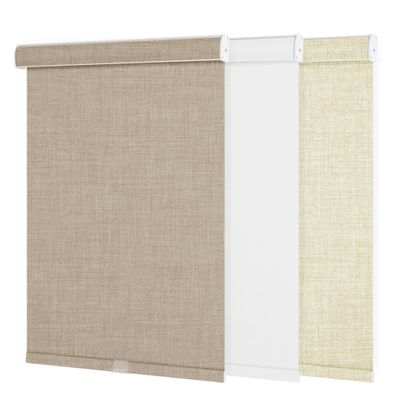 Sulugood 100 Blackout Roller Shades for Windows Cordless Roller Blinds with Cassette Valance Cut to Size Free-Stop Thermal Insulated Windows Shades for Bedroom, Home Office,Light Brown,50" W x 72" H
