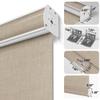 Sulugood 100 Blackout Roller Shades for Windows Cordless Roller Blinds with Cassette Valance Cut to Size Free-Stop Thermal Insulated Windows Shades for Bedroom, Home Office,Light Brown,50" W x 72" H view 4
