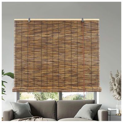 Bamboo Blinds For Windows Bamboo Roller Privacy Shades, UV Resistant Reed Curtains Roll Up Cordless Bamboo Window Sunshades For Indoor/Outdoor Porch Bamboo Shades, 32x48in 42x64in 36x72in ( Size : W36