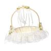 Amosfun 1pc Delicate Woven Wedding Flower Basket for Flower Girl Lightweight and Portable for Western-style Weddings Banquets and Special Events view 1