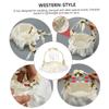 Amosfun 1pc Delicate Woven Wedding Flower Basket for Flower Girl Lightweight and Portable for Western-style Weddings Banquets and Special Events view 3
