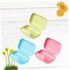PRETYZOOM 3pcs Soap Box Lock Leakproof Soap Storage Container for Bathroom Travel Camping Space-Saving Design for Organization Color view 2