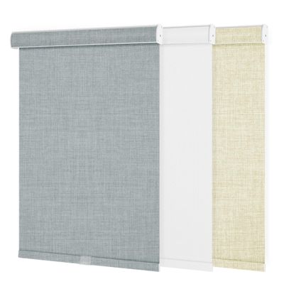 Sulugood 100 Blackout Roller Shades for Windows Cordless Roller Blinds with Cassette Valance Cut to Size Free-Stop Thermal Insulated Windows Shades for Bedroom, Home Office,Blue Grey,54.5" W x 48" H
