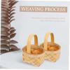 Ciieeo 40pcs Hand-woven Flower Baskets Chip Baskets for Home Decor Weddings and Picnics Small for Organizing view 4