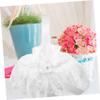 Ciieeo Wedding Flower Girl Basket Lace Bowknot Elegant Rustic Handheld Flower Basket for Bride Floral Storage for Ceremony and Special Events view 2