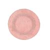 Super Soft Cotton Ruffle Pattern 22" Round Bathroom Rugs Non Slip Washable Super Water Absorbing Towel Texture | Solid Baby Blush Pink Color Plush Thick Underfoot Feel Quick Dry Bath Mat view 1