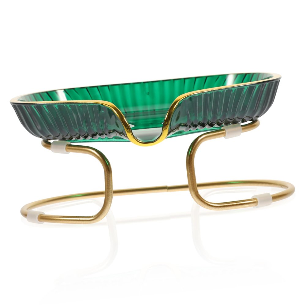 RORPOIR Self-draining Soap Holder Tray Bar Soap Drying Rack for Bathroom and Shower Dry and Clean and Practical Green