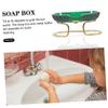 RORPOIR Self-draining Soap Holder Tray Bar Soap Drying Rack for Bathroom and Shower Dry and Clean and Practical Green view 2
