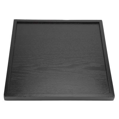 LiebeWH Large Black Wood Serving Tray Wooden Tea Coffee Snack Food Tray with Rectangle Shape Design for Home and Restaurants (30 * 30), LiebeWHhebc8xdq70-03
