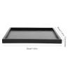 LiebeWH Large Black Wood Serving Tray Wooden Tea Coffee Snack Food Tray with Rectangle Shape Design for Home and Restaurants (30 * 30), LiebeWHhebc8xdq70-03 view 2