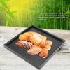 LiebeWH Large Black Wood Serving Tray Wooden Tea Coffee Snack Food Tray with Rectangle Shape Design for Home and Restaurants (30 * 30), LiebeWHhebc8xdq70-03 view 3
