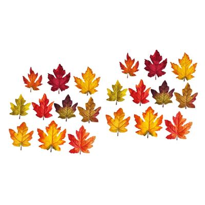 WRITWAA 2 Packs Sturdy Artificial Maple Leaves Autumn Decor 10 Color Variety Maple Leaf Decoration for Home Parties