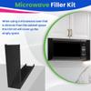 Microwave Filler Kit 2.95W Black Microwave Trim Kit Replaces Whirlpool W10164739 - Universal Microwave Trim Kit Fits Most Brands - Fills Over the Range Oven Cabinet Gap - 10.75D x 17.25H view 2