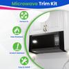 Microwave Filler Kit 2.95W Black Microwave Trim Kit Replaces Whirlpool W10164739 - Universal Microwave Trim Kit Fits Most Brands - Fills Over the Range Oven Cabinet Gap - 10.75D x 17.25H view 3