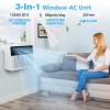 Joy Pebble Window Air Conditioner 10000 BTU, 3 in 1 Ac Window Unit for Room Cools up to 450 Sq.Ft,Dehumidifier&Fan with Energy Saving mode,3 Fan Speeds& Quiet Operation view 3