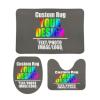CUESREM Custom Bathroom Rug Set 3 Pieces Personalized Bath Mat Sets Add Your Photo Image Text Non-Slip Washroom Mats Bath Rugs Charcoal 19.7"x31.5" view 1