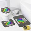 CUESREM Custom Bathroom Rug Set 3 Pieces Personalized Bath Mat Sets Add Your Photo Image Text Non-Slip Washroom Mats Bath Rugs Charcoal 19.7"x31.5" view 2