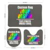 CUESREM Custom Bathroom Rug Set 3 Pieces Personalized Bath Mat Sets Add Your Photo Image Text Non-Slip Washroom Mats Bath Rugs Charcoal 19.7"x31.5" view 3