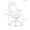 Finca ancha Criss Cross Chair with Wheels,Gaming Chair,Vanity Chair,Ergonomic Mesh Office Chair with Adjustable Headrest for Bedrooms and Offices (Red) view 3