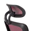 Finca ancha Criss Cross Chair with Wheels,Gaming Chair,Vanity Chair,Ergonomic Mesh Office Chair with Adjustable Headrest for Bedrooms and Offices (Red) view 4