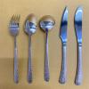 Hammered Handle Silverware Set for 10 Flatware Cutlery Set GULSARAYI 50-PCS Utensils Stainless Steel for Home Kitchen Restaurant Steak Knives Spoons and Forks Set Mirror Effect Dishwasher Safe view 2