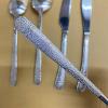 Hammered Handle Silverware Set for 10 Flatware Cutlery Set GULSARAYI 50-PCS Utensils Stainless Steel for Home Kitchen Restaurant Steak Knives Spoons and Forks Set Mirror Effect Dishwasher Safe view 3