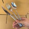 Hammered Handle Silverware Set for 10 Flatware Cutlery Set GULSARAYI 50-PCS Utensils Stainless Steel for Home Kitchen Restaurant Steak Knives Spoons and Forks Set Mirror Effect Dishwasher Safe view 4