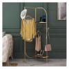 Clothes Rail Garment Rack Corner Gold Metal Clothing Racks, Freestanding Folding Coat Rack Design Unique Garment Racks Display Racks Dressing Room Storage Integrated Hanger For Hallway Entryway ( Colo view 1