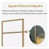 Clothes Rail Garment Rack Corner Gold Metal Clothing Racks, Freestanding Folding Coat Rack Design Unique Garment Racks Display Racks Dressing Room Storage Integrated Hanger For Hallway Entryway ( Colo view 3