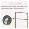 Clothes Rail Garment Rack Corner Gold Metal Clothing Racks, Freestanding Folding Coat Rack Design Unique Garment Racks Display Racks Dressing Room Storage Integrated Hanger For Hallway Entryway ( Colo view 4