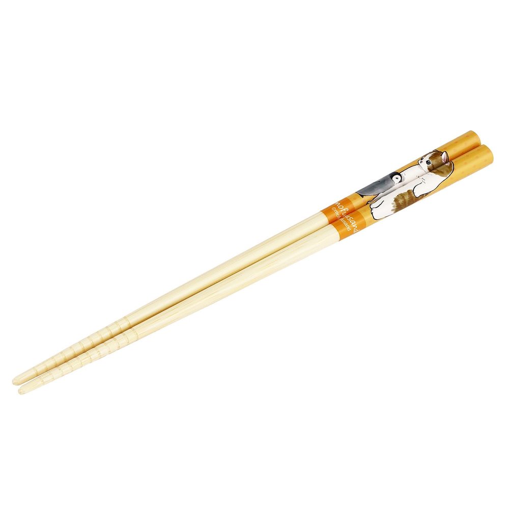 OSK BB-6 Bamboo Safety Chopsticks 8.3 inches (21 cm), Orange mofusand MFS No.3, Made in Japan