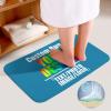 Custom 3 Piece Bathroom Rug Set Personalized Customized Image,Toilet Contour Mat Lid Cover Non-Slip Bath Mat Add Your Design for Wedding Christmas Thanksgiving Birthday Gifts Sapphire Blue 19.7"x31.5" view 4