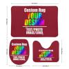 CUESREM Custom Bathroom Rug Set 3 Pieces Personalized Bath Mat Sets Add Your Photo Image Text Non-Slip Washroom Mats Bath Rugs Cardinal 19.7"x31.5" view 3