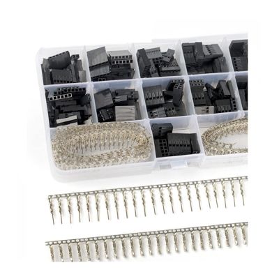 BUIEX 620Pcs 1550Pcs 2.54mm Suitable Compatible with Wire Head Connector Tool Male and Female Shell with Terminal Kit Crimping (Color : 620Pcs)